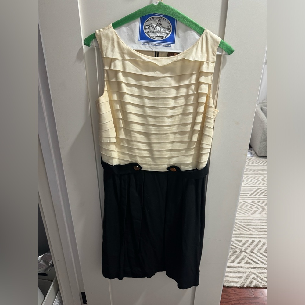 Ali Ro shift dress with gold buttons